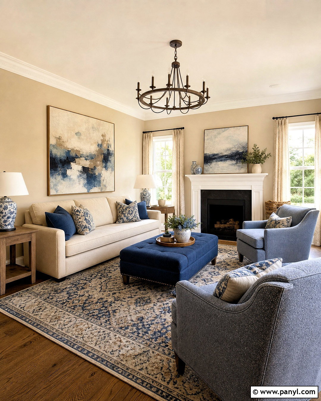 Beige And Blue Living Room - 20 beige color palette living room ideas