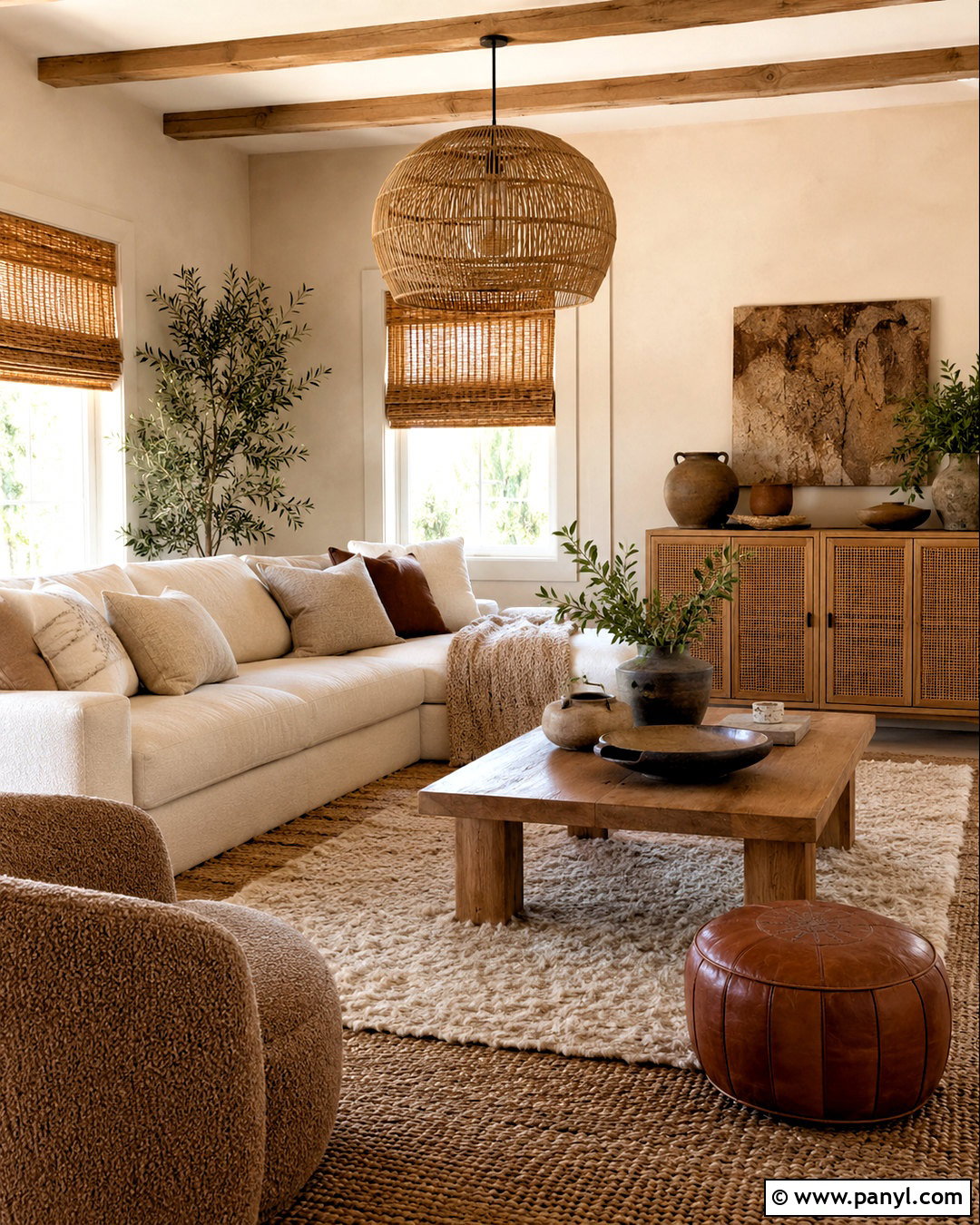 Beige And Brown Boho Living Room - 20 boho living room color scheme ideas