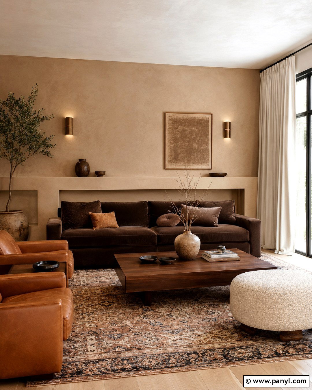 Beige And Brown Feature Wall Living Room - 20 Beige Feature Wall Living Rooms