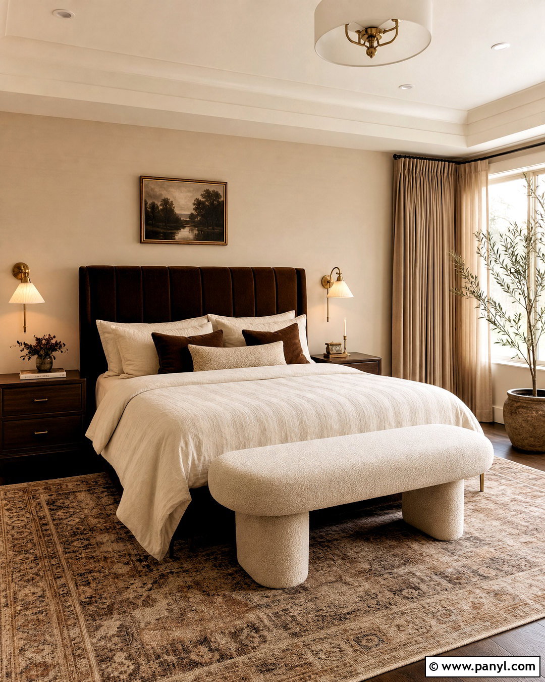 Beige And Chocolate Brown Bedroom - 20 beige room color ideas