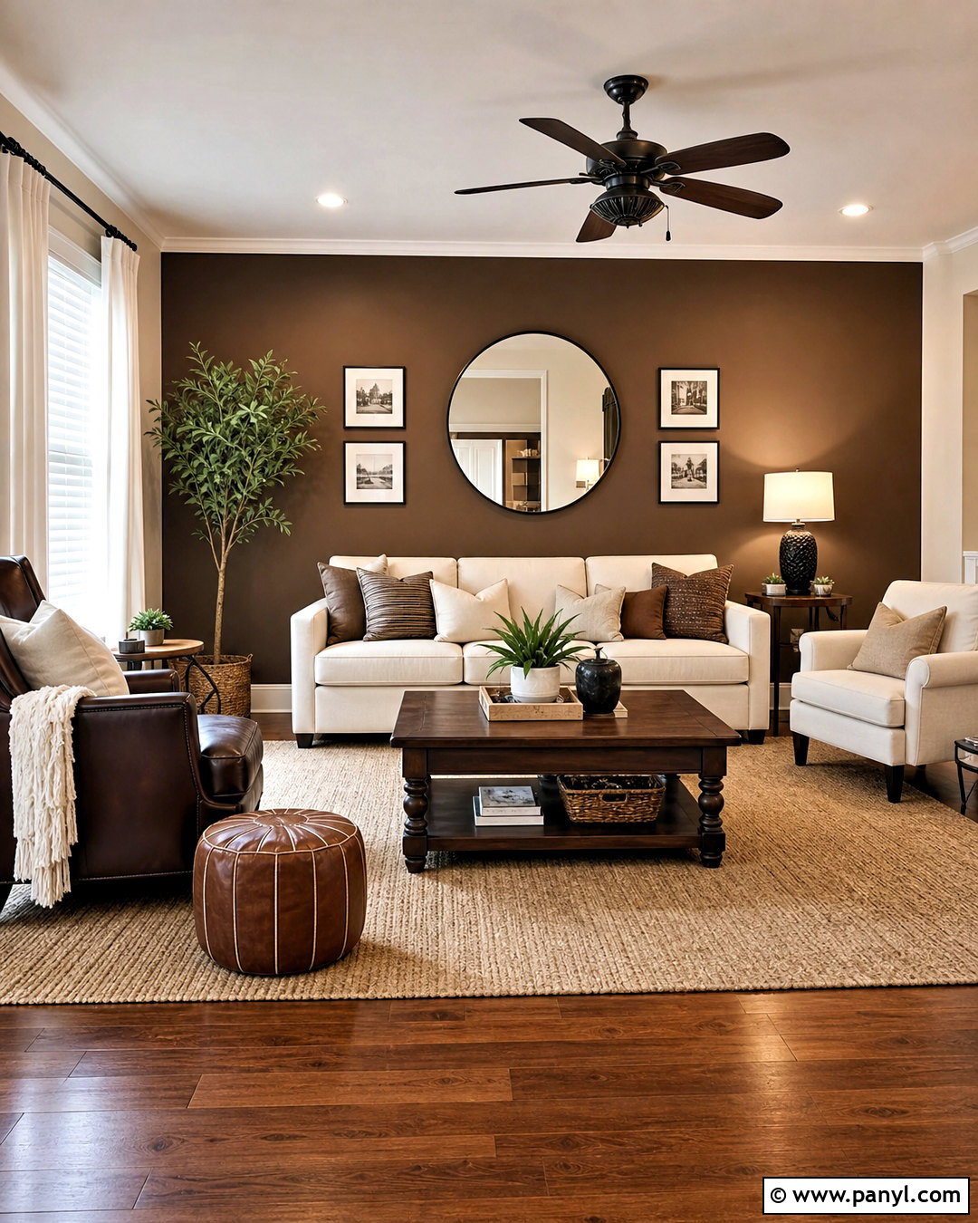 Beige And Chocolate Brown Hall Walls - 20 hall painting wall colors combination ideas