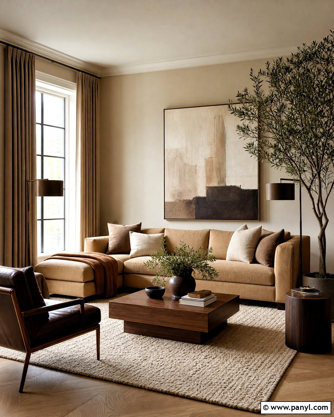 Beige And Chocolate Brown Living Room Palette - 20 beige colour palette ideas