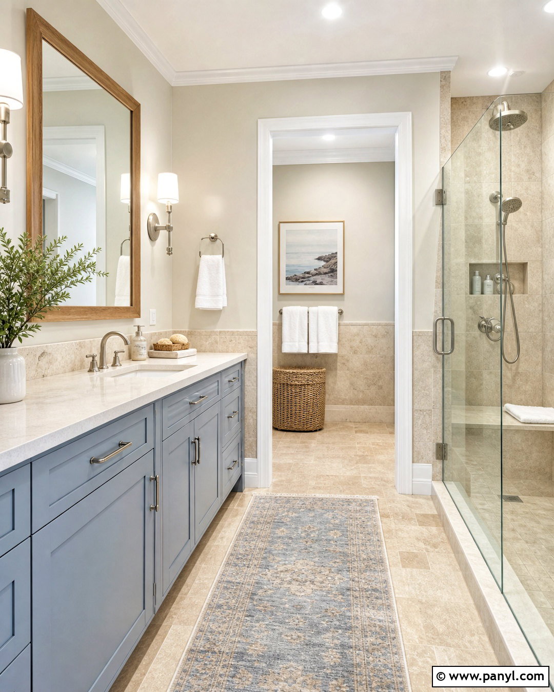 Beige And Dusty Blue Bathroom Palette - 20 beige colour palette ideas