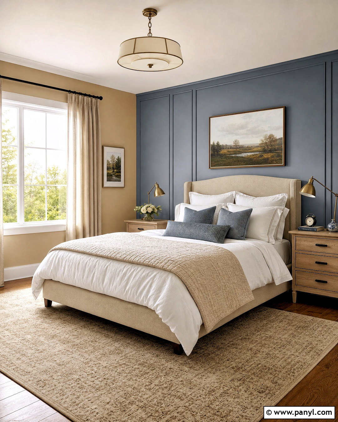Beige And Dusty Blue Bedroom - 20 asian paint beige color ideas