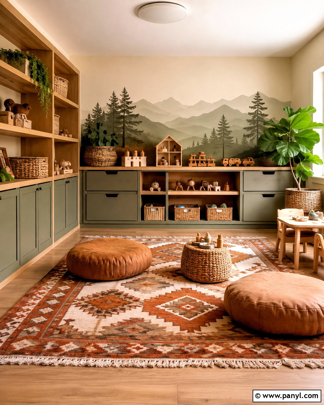 Beige And Earth Tone Playroom - 20 playroom color scheme ideas