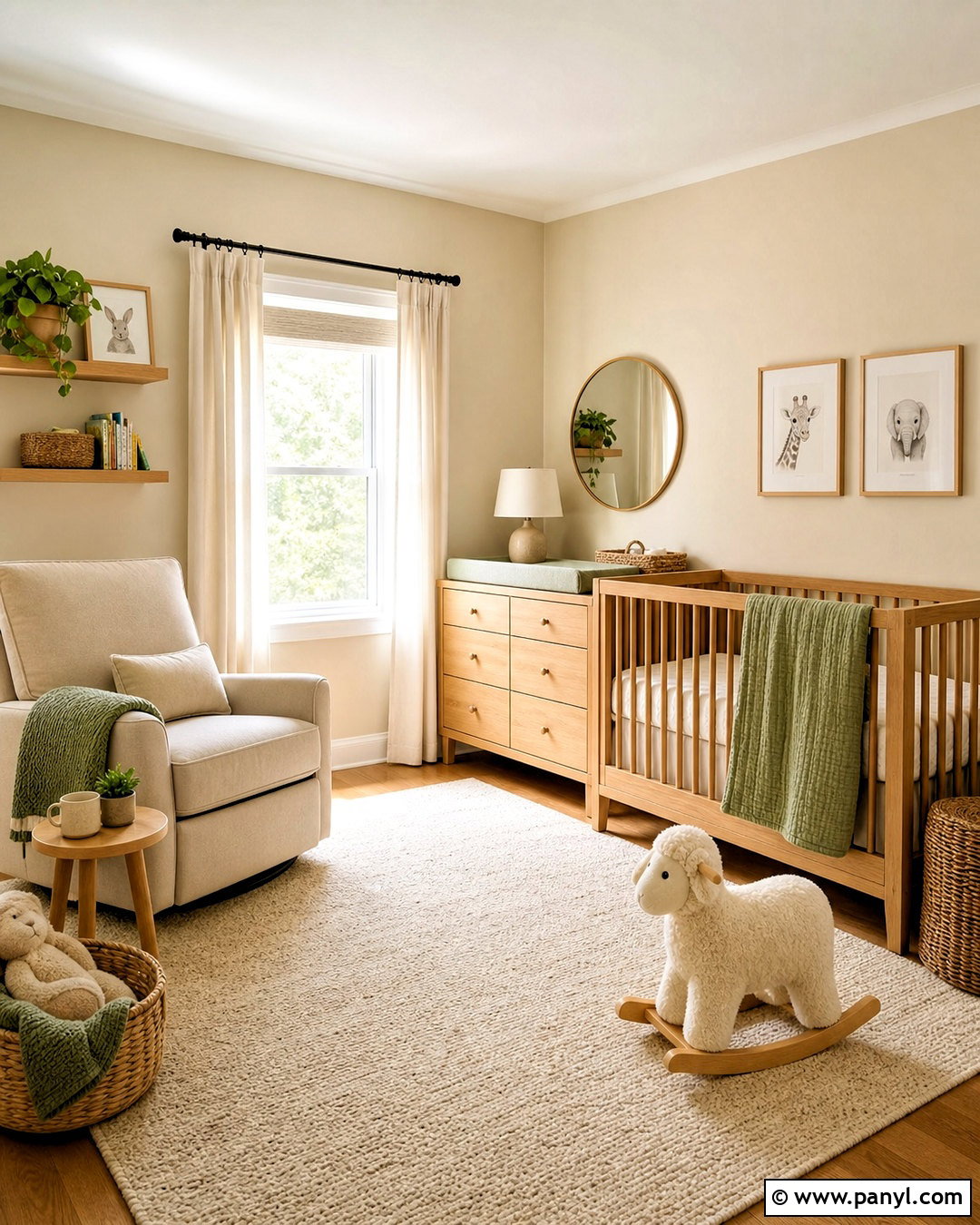 Beige And Natural Wood Nursery - 20 beige room color ideas