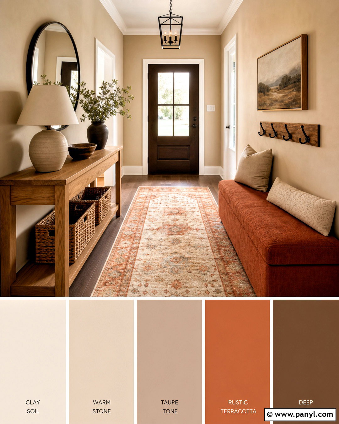 Beige And Rust Entryway Palette - 20 beige colour palette ideas