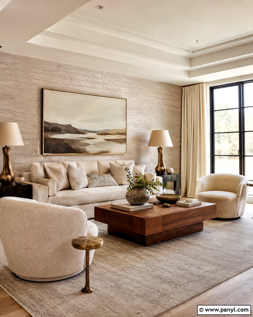 Beige And Silver Shimmer Wall - 35 silver shimmer wall ideas