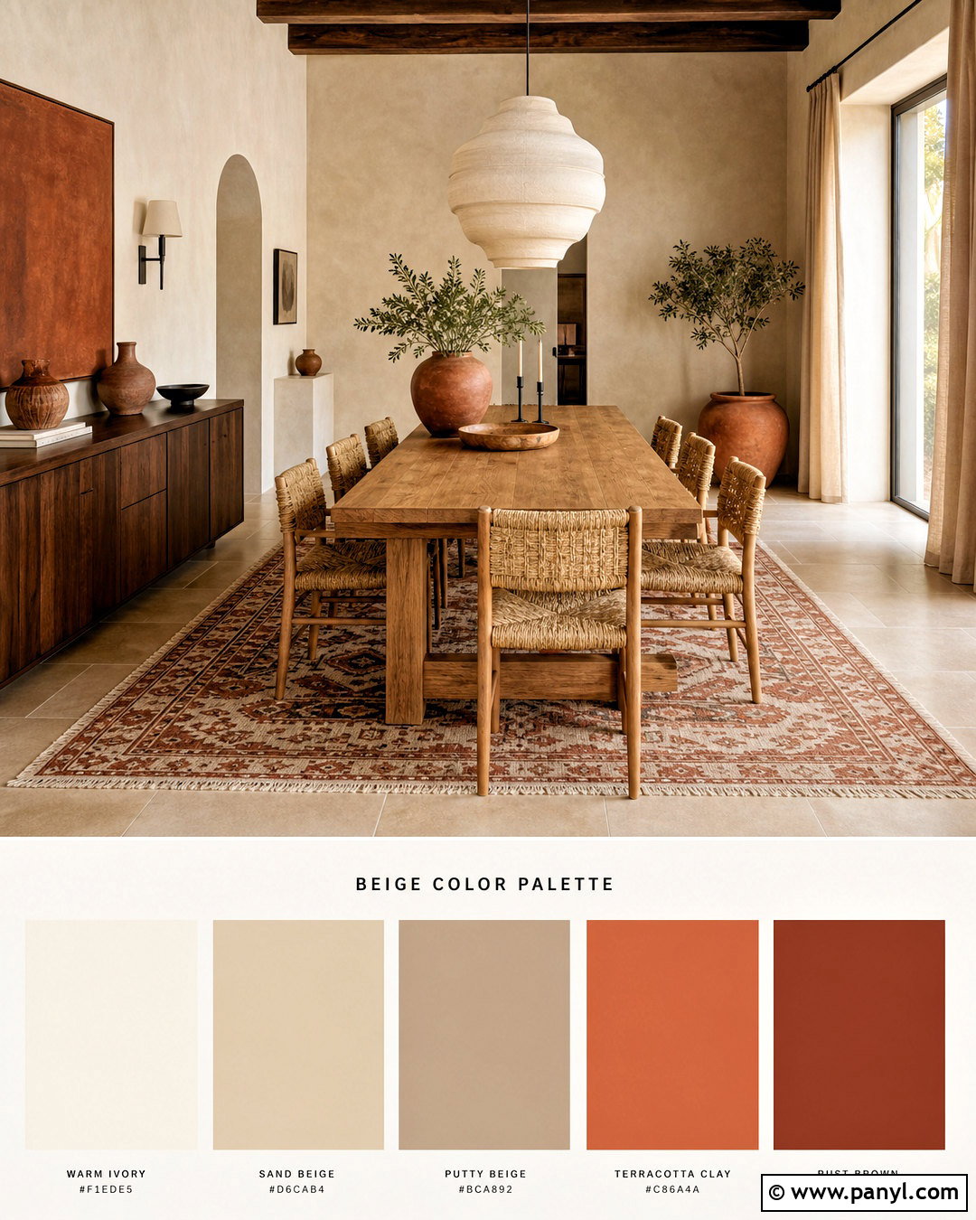 Beige And Terracotta Dining Room Palette - 20 beige colour palette ideas