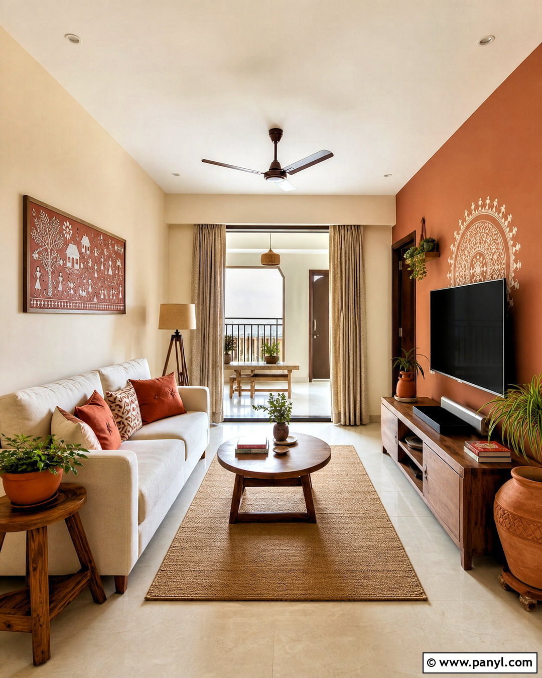 Beige And Terracotta Hall Colour - 20 hall colour ideas indian ideas