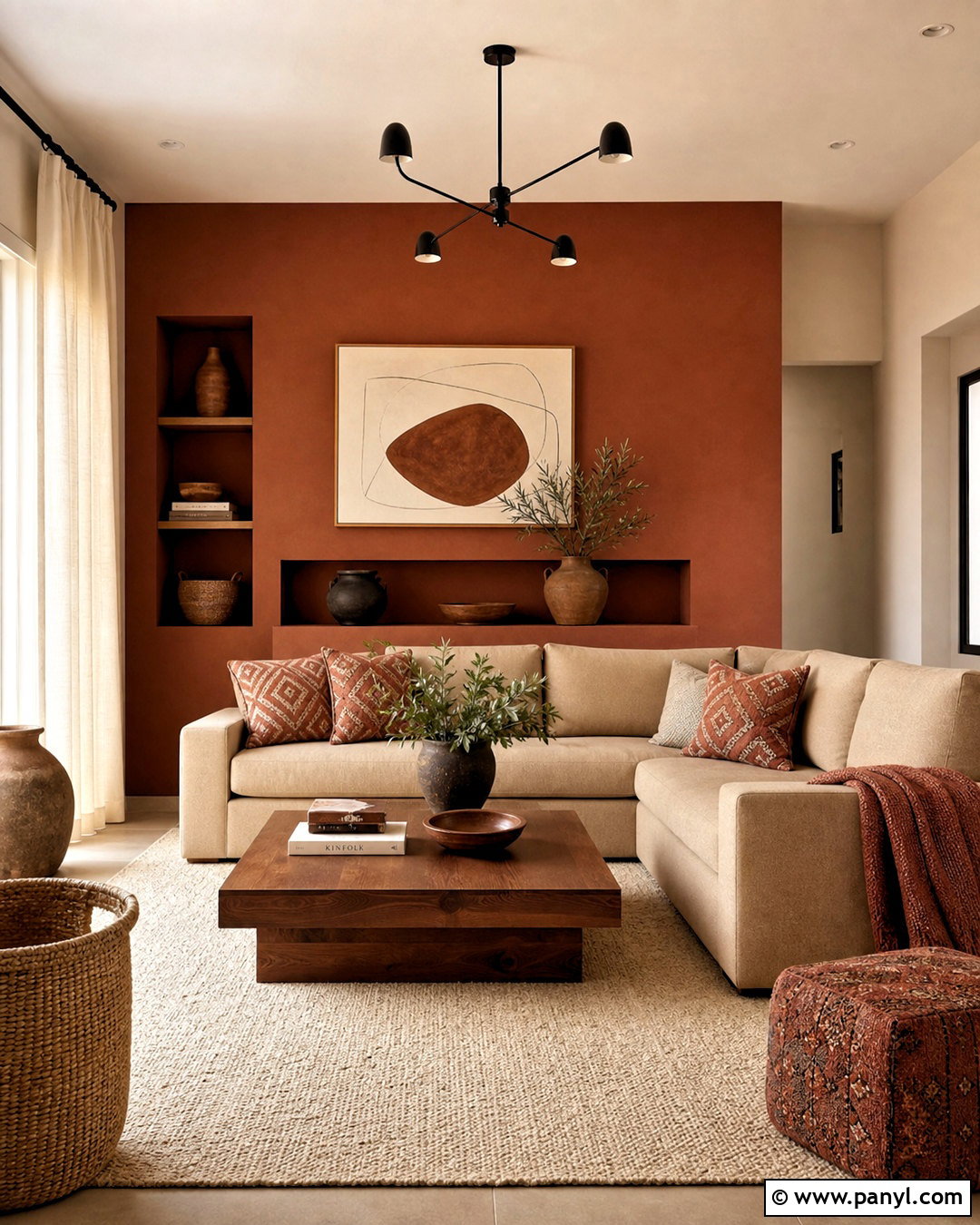 Beige And Terracotta Hall Room - 20 hall room color ideas