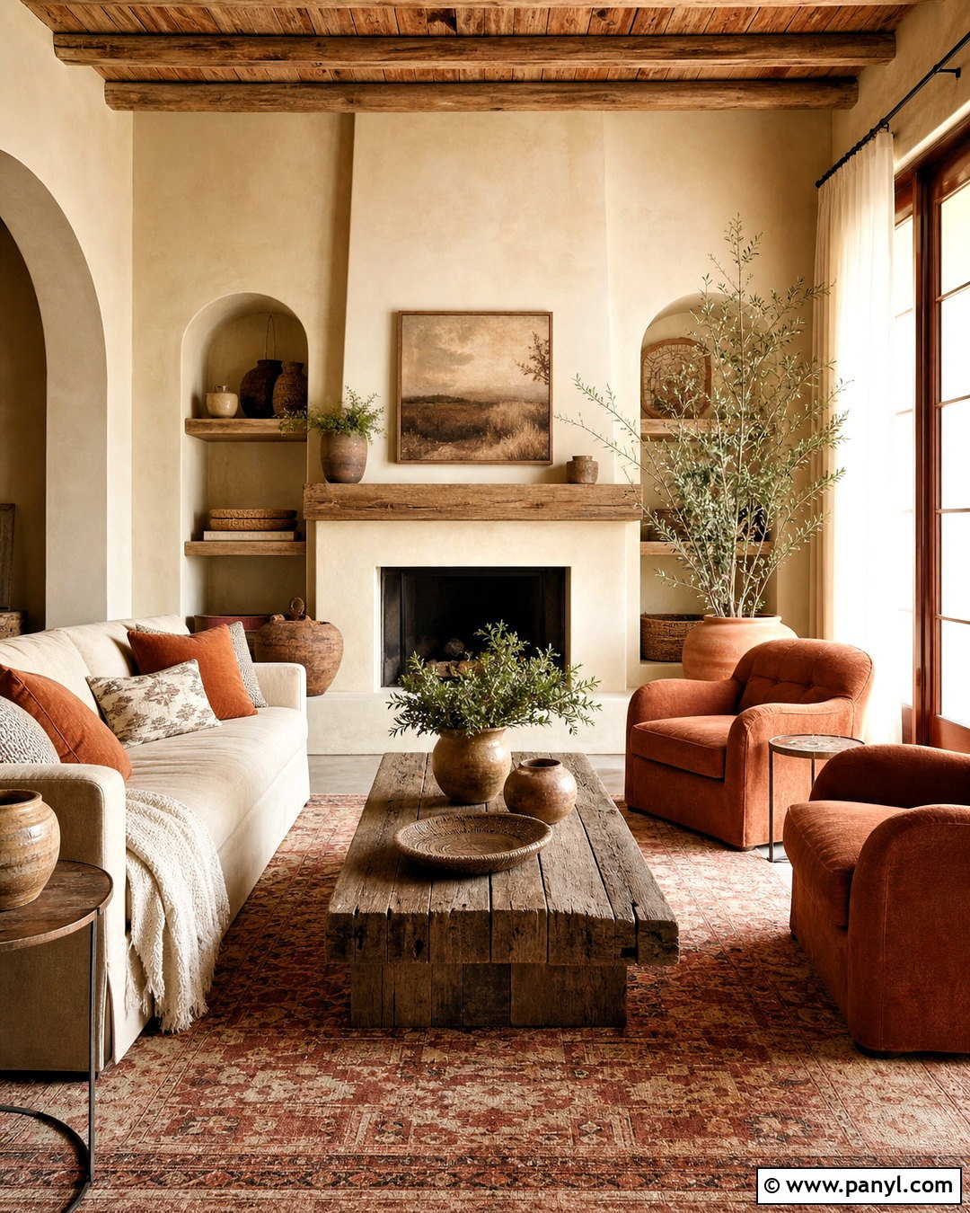 Beige And Terracotta Living Room - 20 beige color palette living room ideas