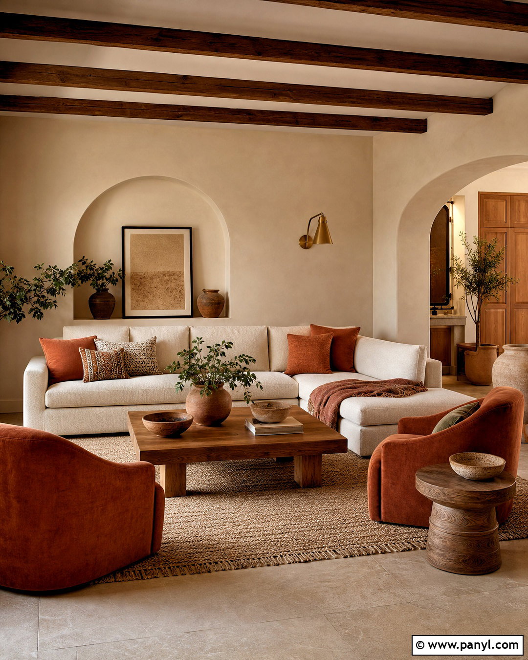 Beige And Terracotta Room Color Combination - 20 aesthetic room colour combination ideas
