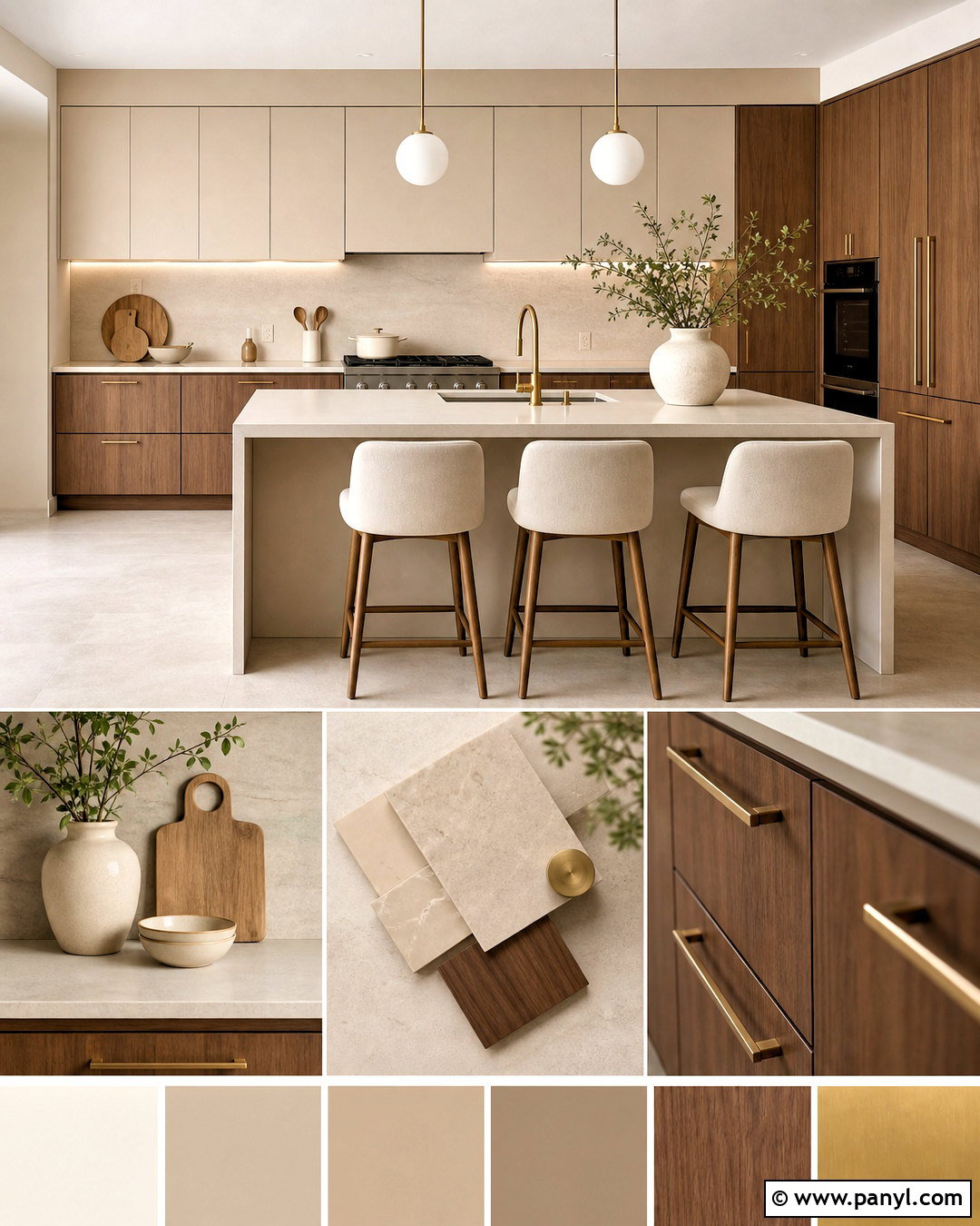 Beige And Walnut Kitchen Palette - 20 beige colour palette ideas