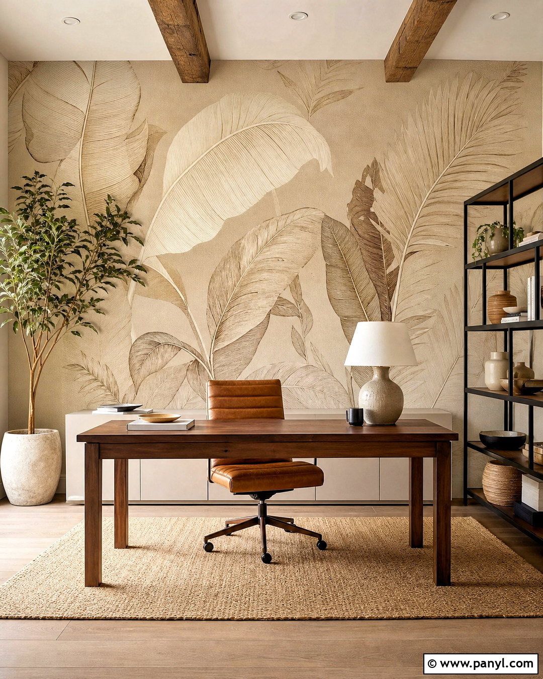 Beige Botanical Wallpaper - 20 beige color wallpaper ideas