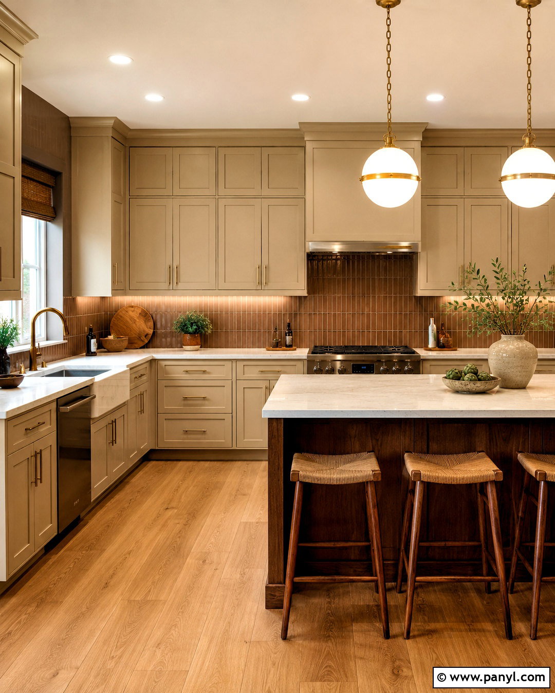 Beige Cabinets With Brown Backsplash - 20 brown and beige kitchen ideas