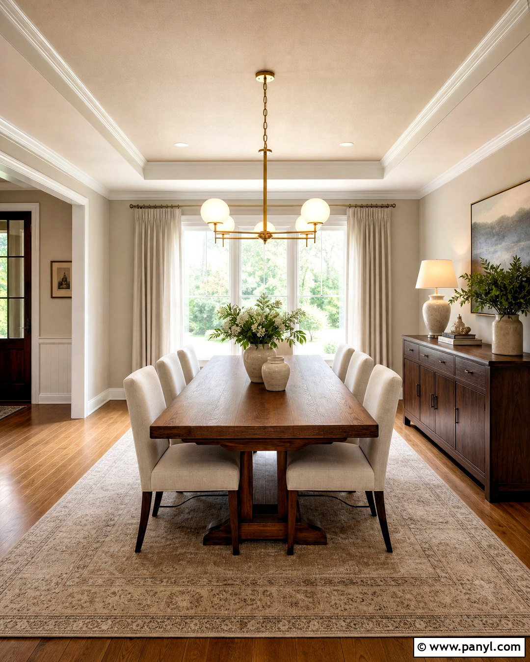 Beige Ceiling With Brass Chandelier - 20 beige ceiling ideas