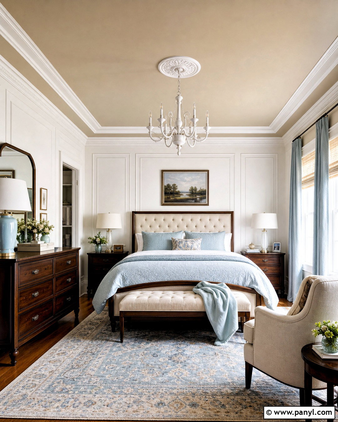 Beige Ceiling With White Crown Molding - 20 beige ceiling ideas