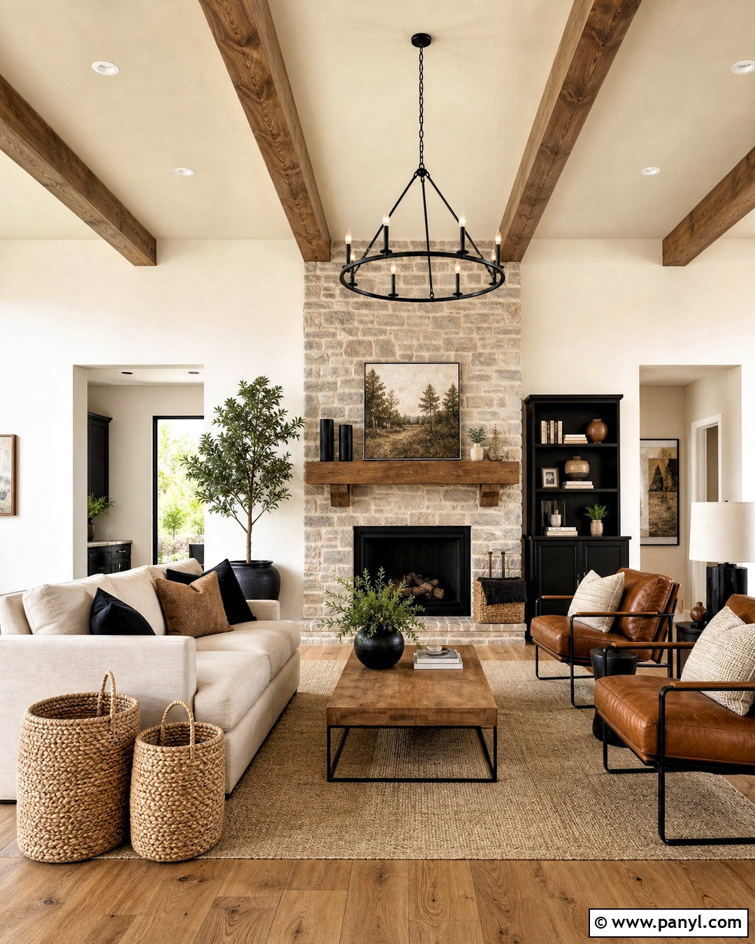 Beige Ceiling With Wood Beams - 20 beige ceiling ideas