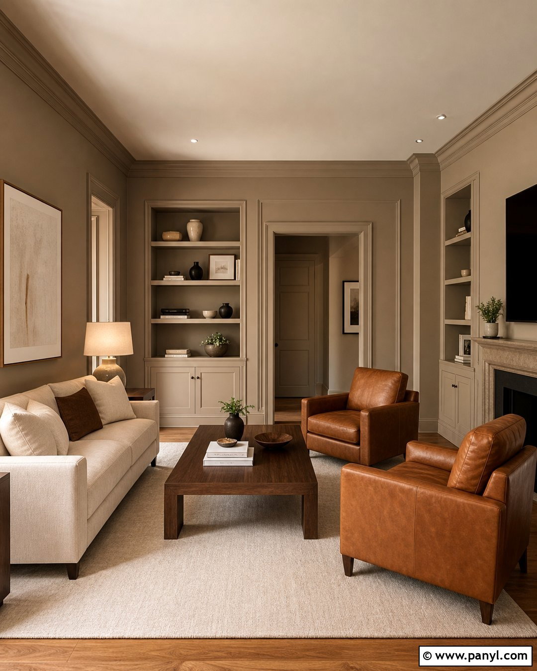 Beige Color Drenched Living Room - 30 beige wall colors for living room ideas