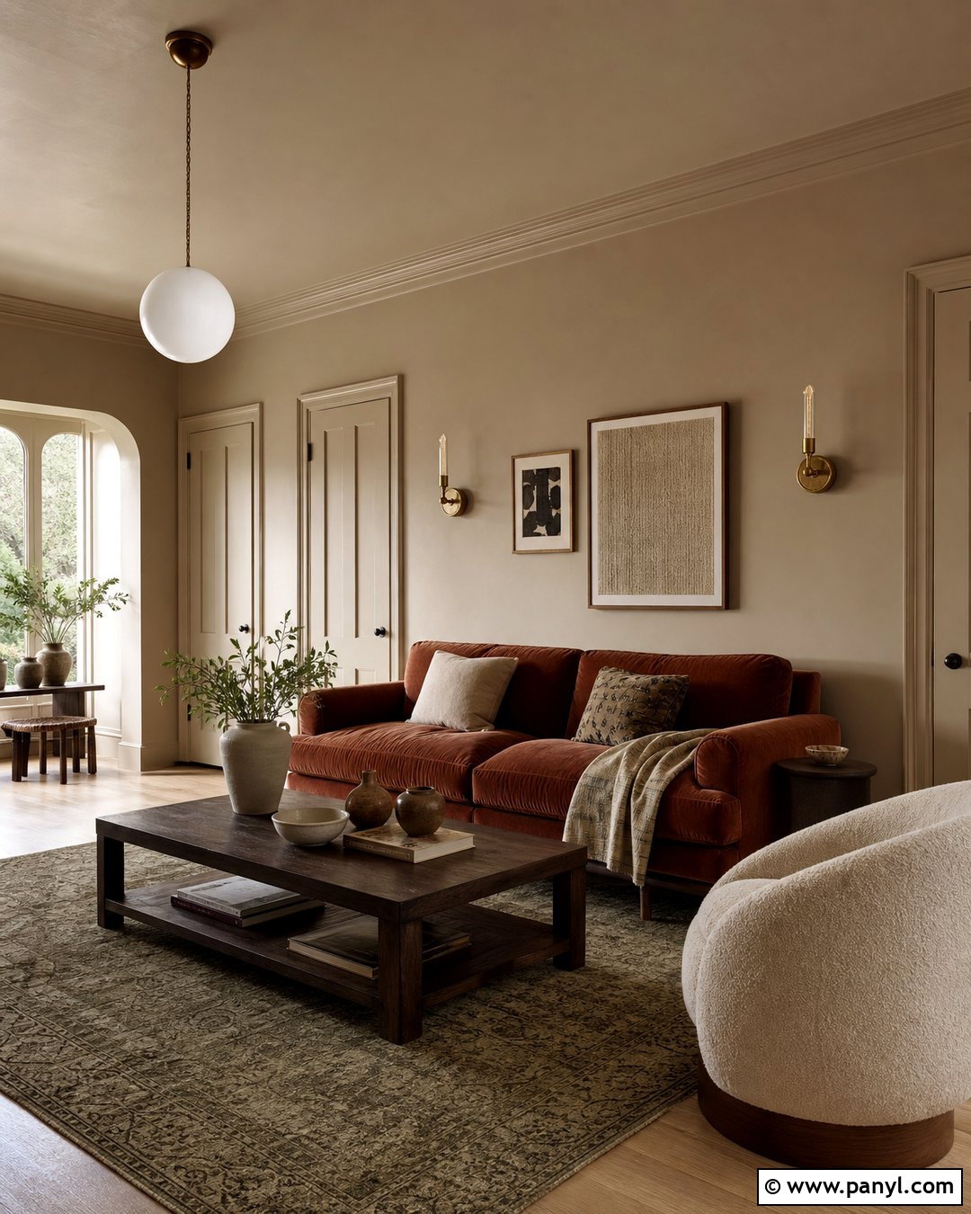 Beige Color Drenched Room - 35 beige colour wall ideas