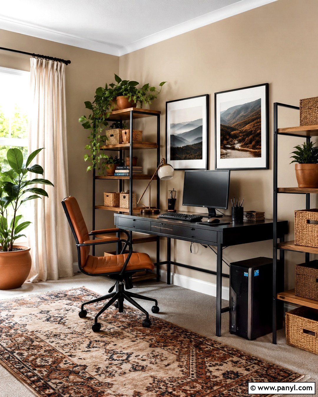 Beige Computer Room - 20 Computer Room Wall Color Ideas