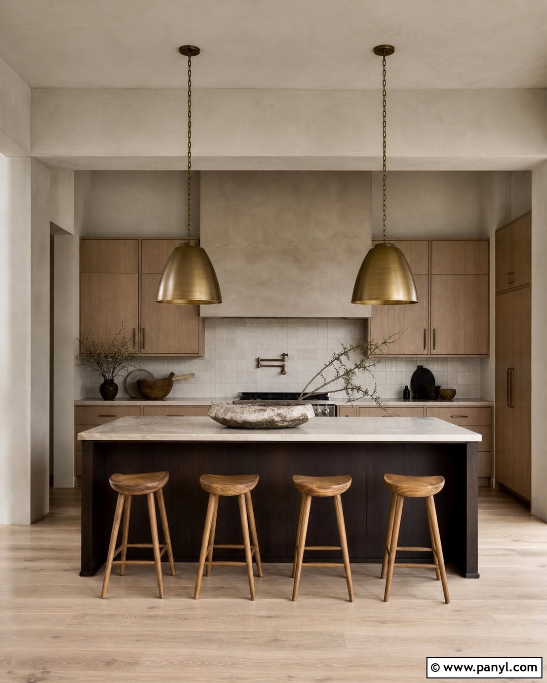 Beige Concrete Open Kitchen - 20 Paint Color That Looks Like Concrete Ideas