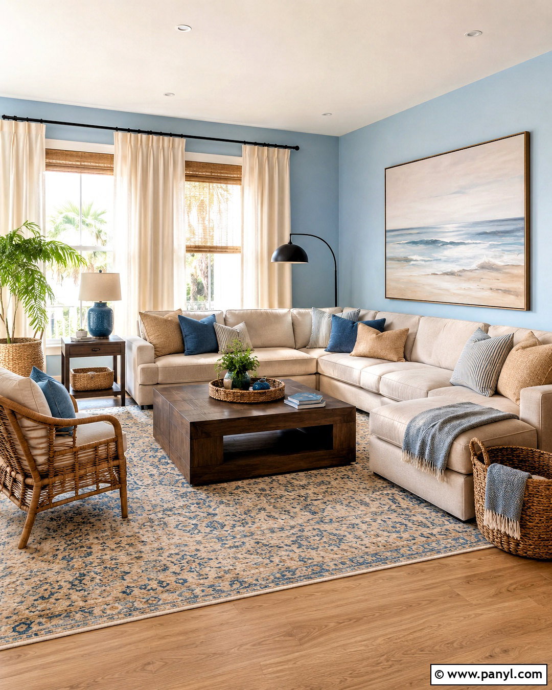 Beige Decor With Light Blue Walls - 20 What Goes With Light Blue Walls