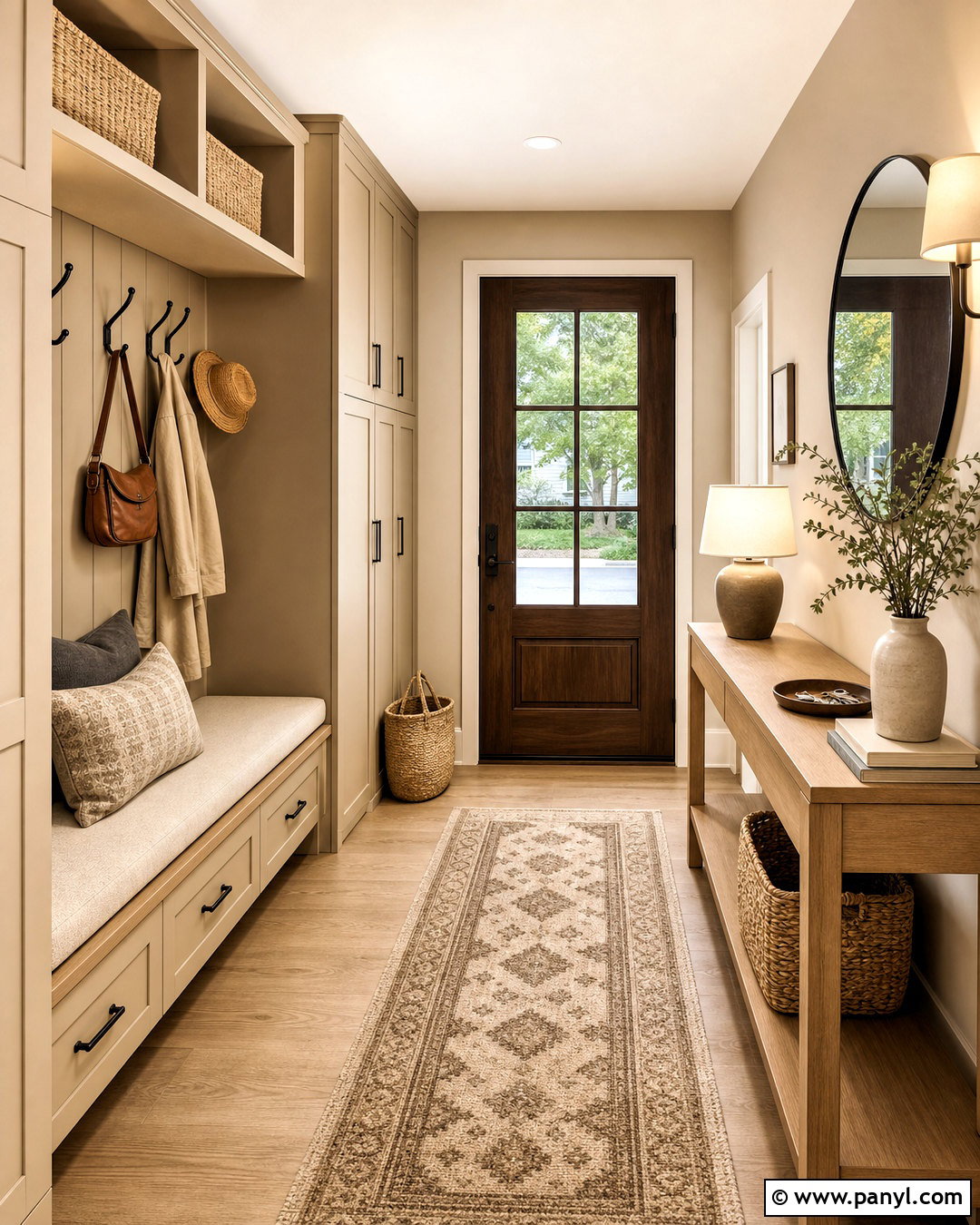 Beige Entryway With Hidden Storage - 20 beige colour room ideas