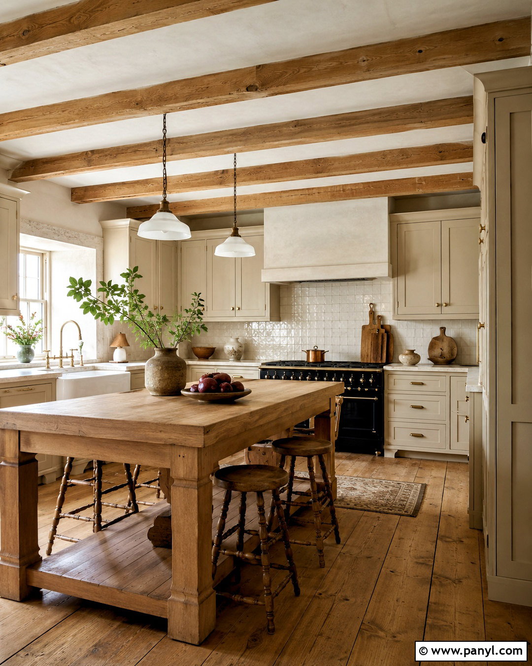 Beige Farmhouse Kitchen - 20 beige colour kitchen ideas