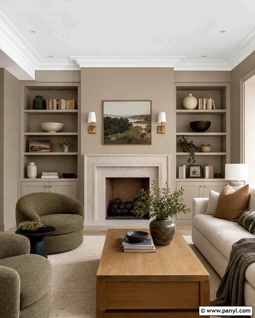 Beige Fireplace Wall - 35 Beige Wall Colour Ideas