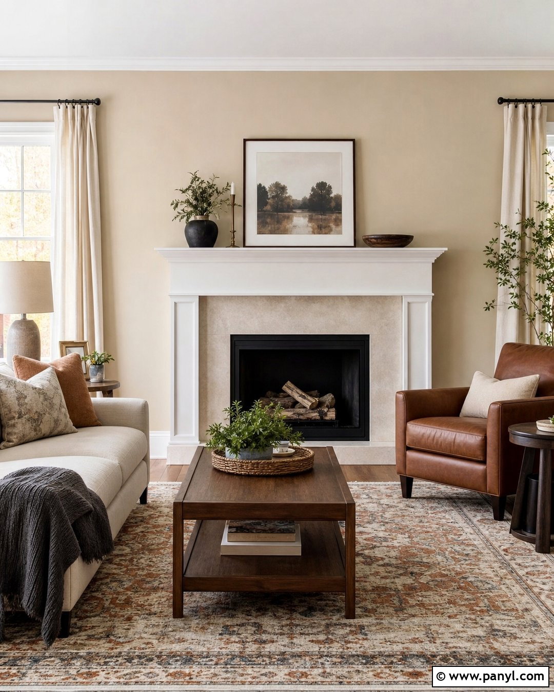 Beige Fireplace Wall - 25 Fireplace Wall Paint Ideas