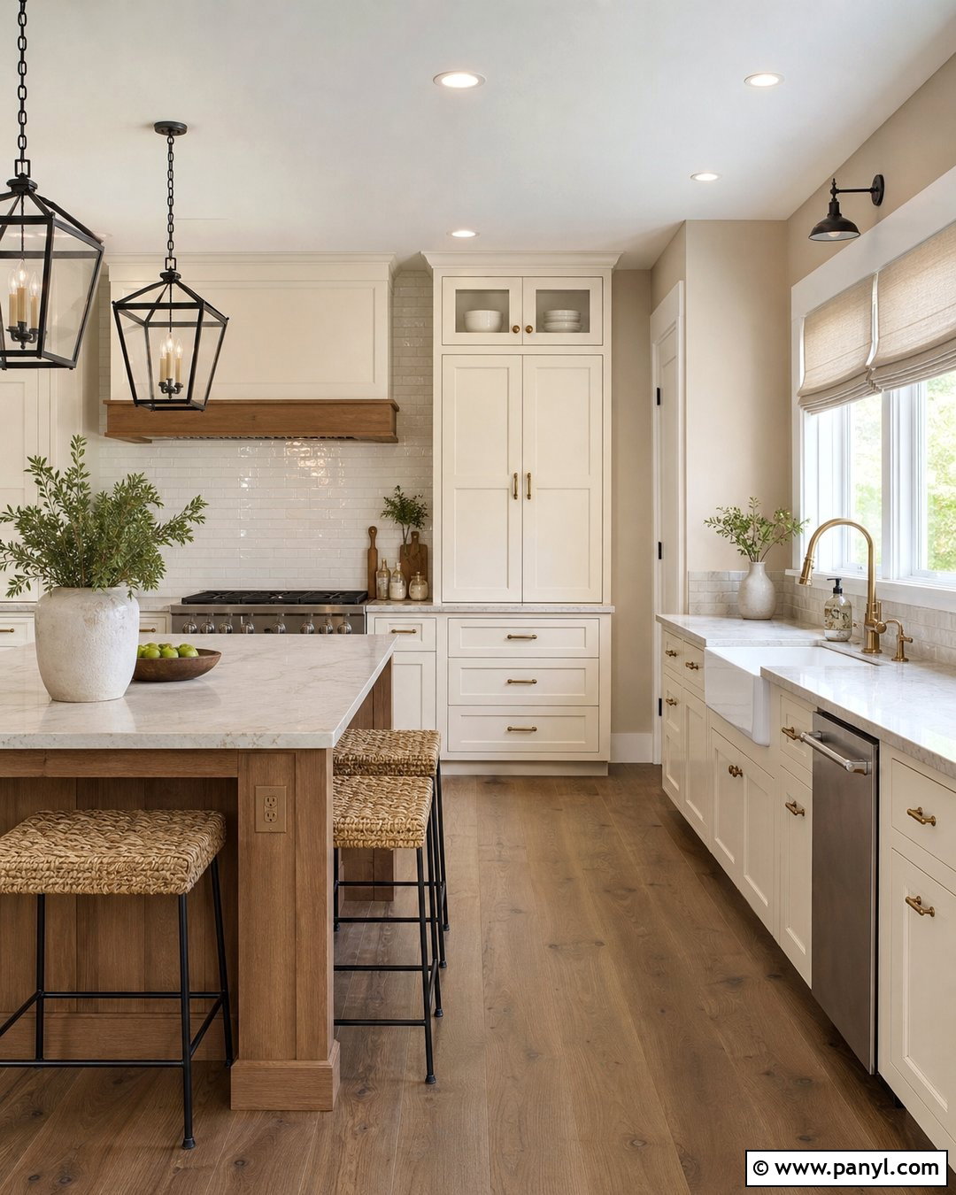 Beige Kitchen Walls In a Farmhouse Kitchen - 35 beige kitchen walls