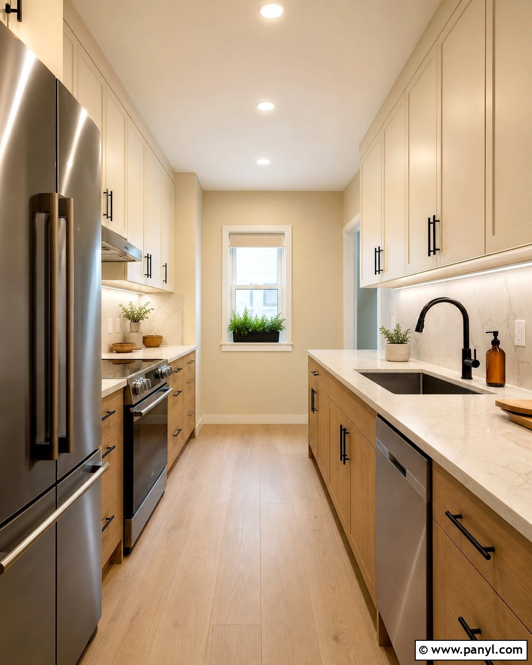 Beige Kitchen Walls In a Galley Kitchen - 35 beige kitchen walls