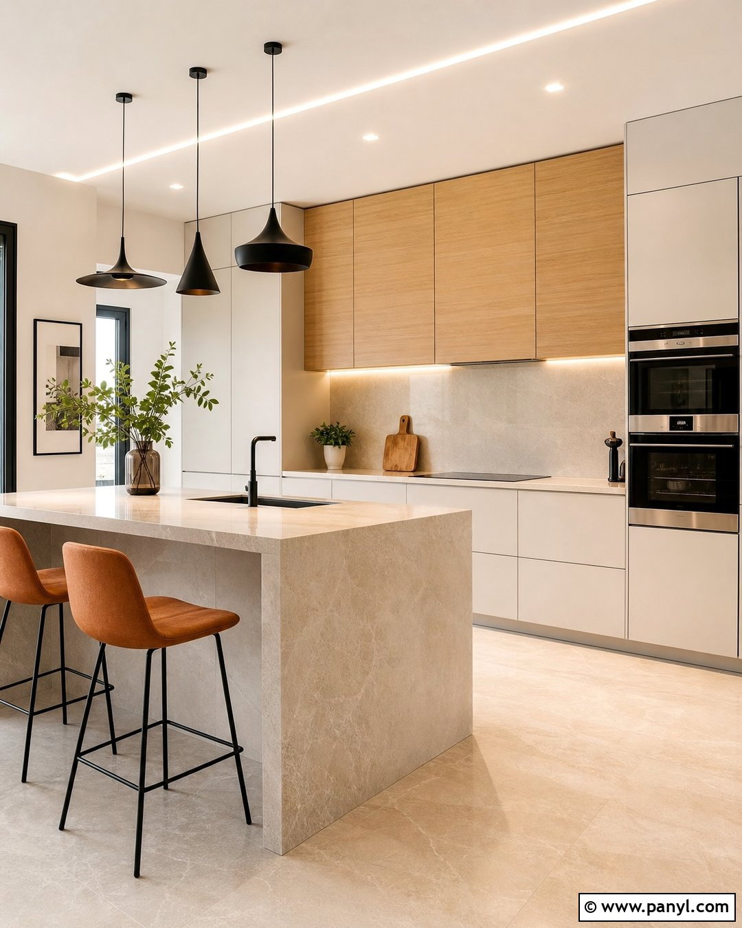 Beige Kitchen Walls In a Modern Kitchen - 35 beige kitchen walls