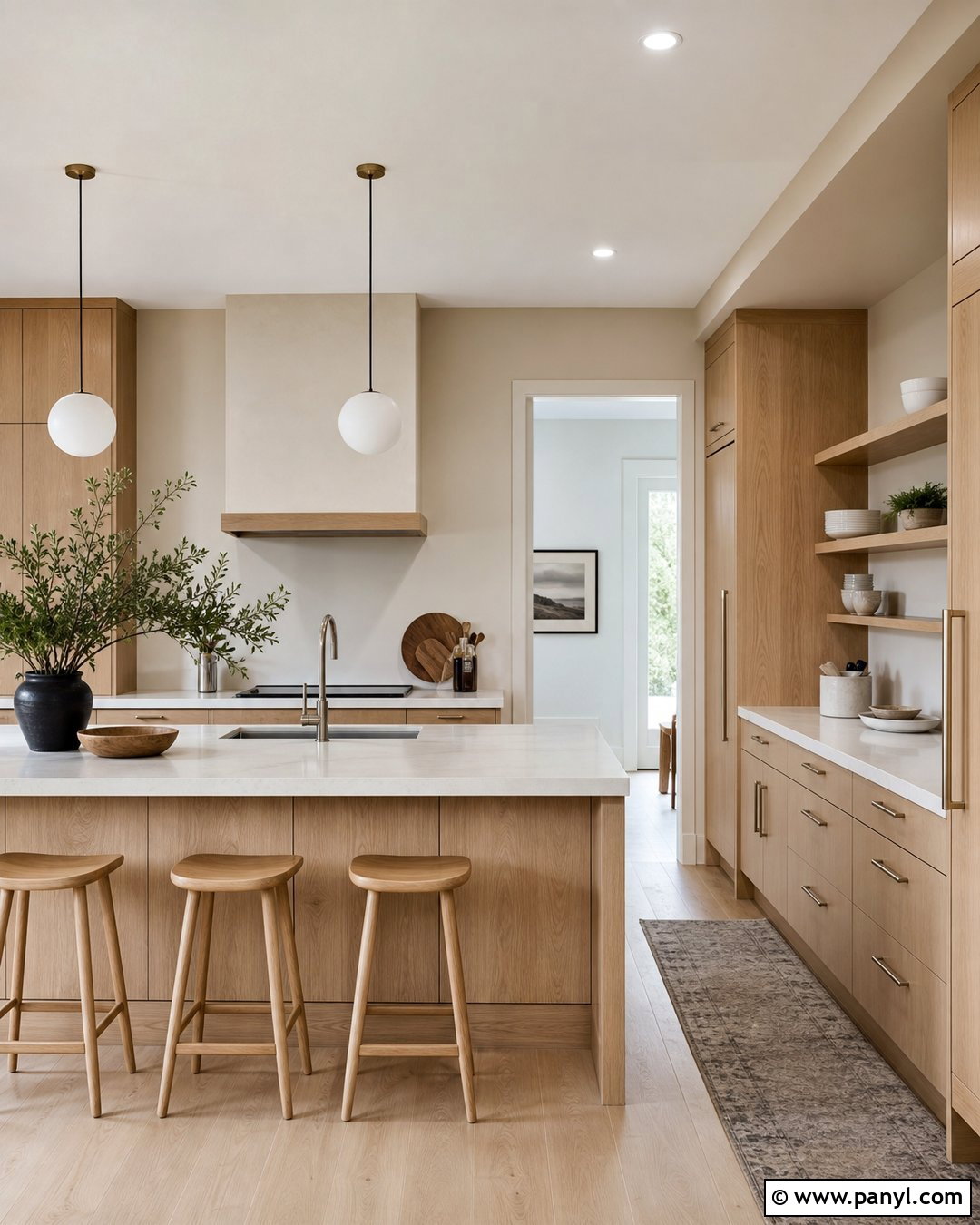 Beige Kitchen Walls In a Scandinavian Kitchen - 35 beige kitchen walls