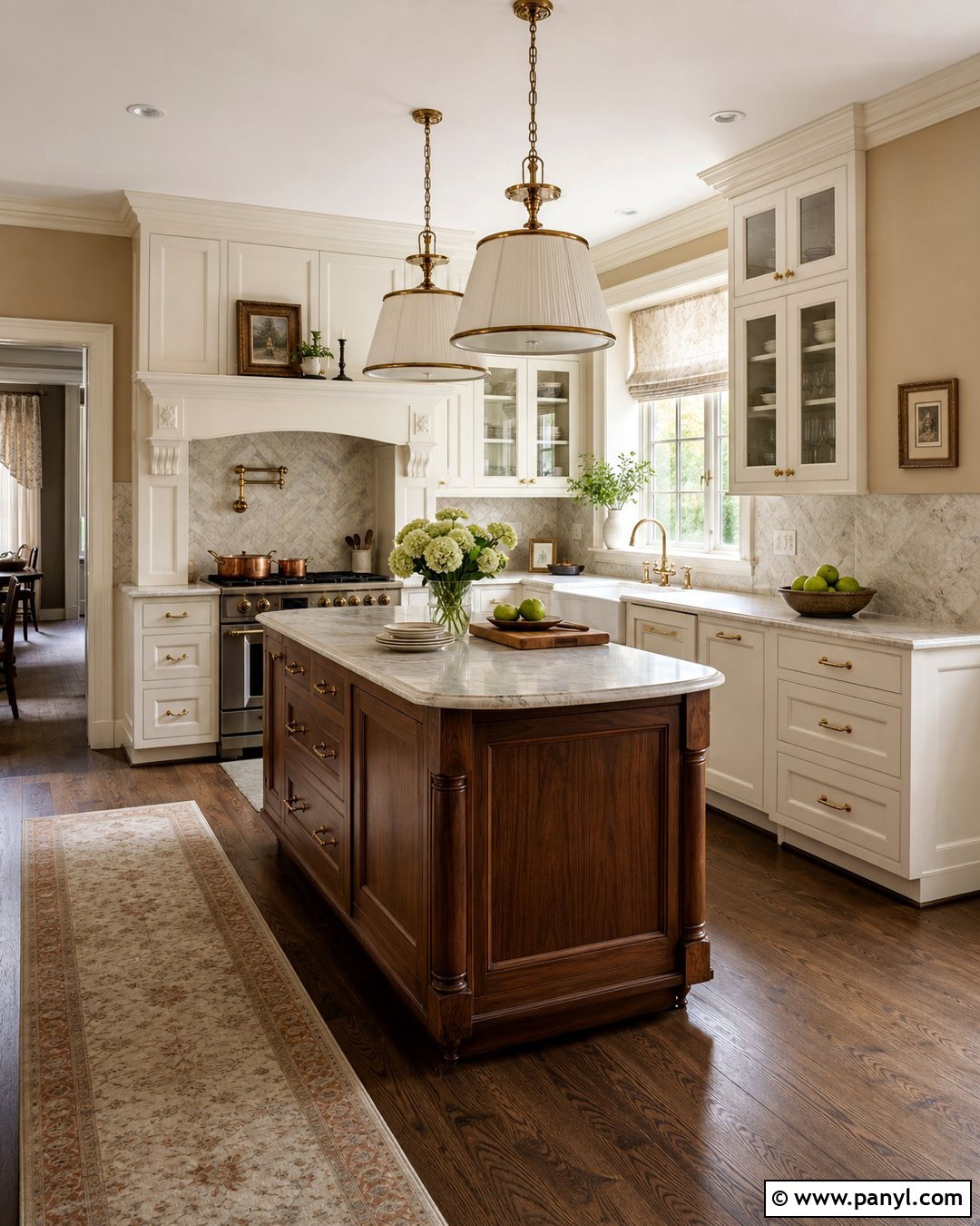 Beige Kitchen Walls In a Traditional Kitchen - 35 beige kitchen walls