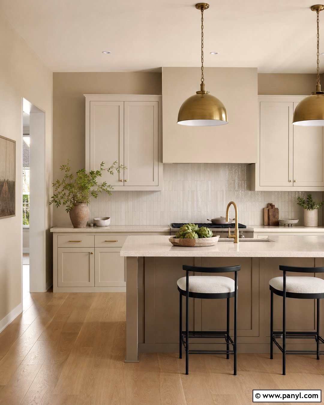 Beige Kitchen Walls With Brass Hardware - 35 beige kitchen walls