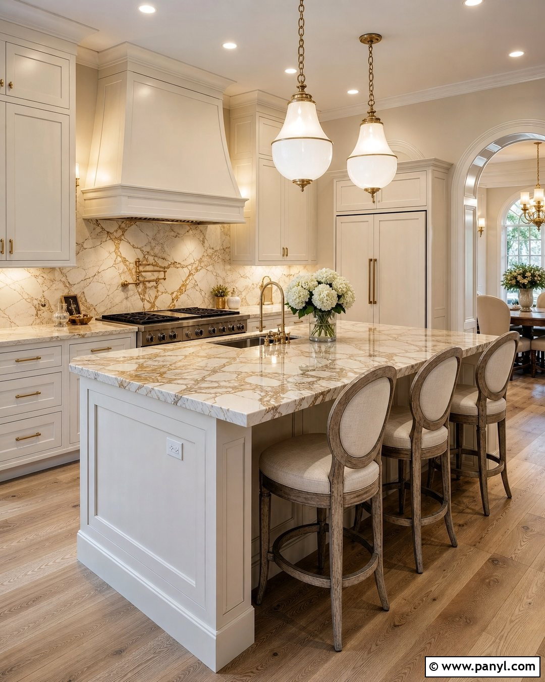 Beige Kitchen Walls With Marble Backsplash - 35 beige kitchen walls