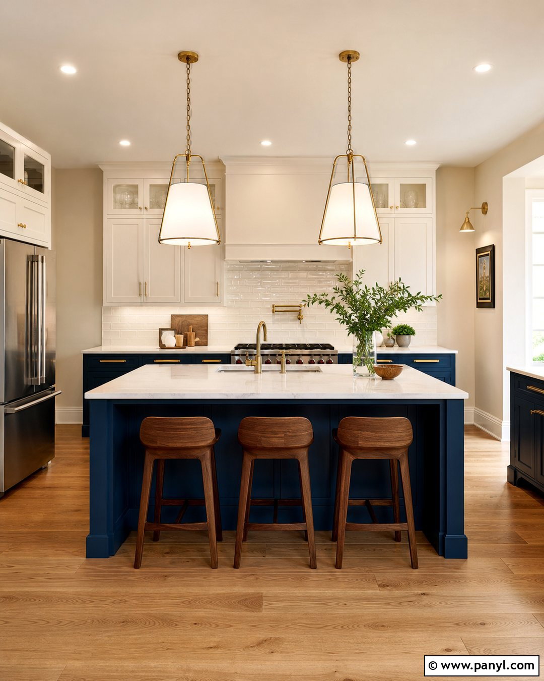 Beige Kitchen Walls With Navy Cabinets - 35 beige kitchen walls