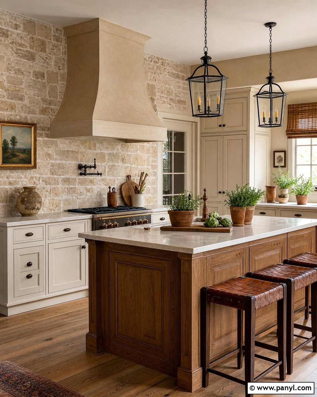 Beige Kitchen Walls With Stone Backsplash - 35 beige kitchen walls