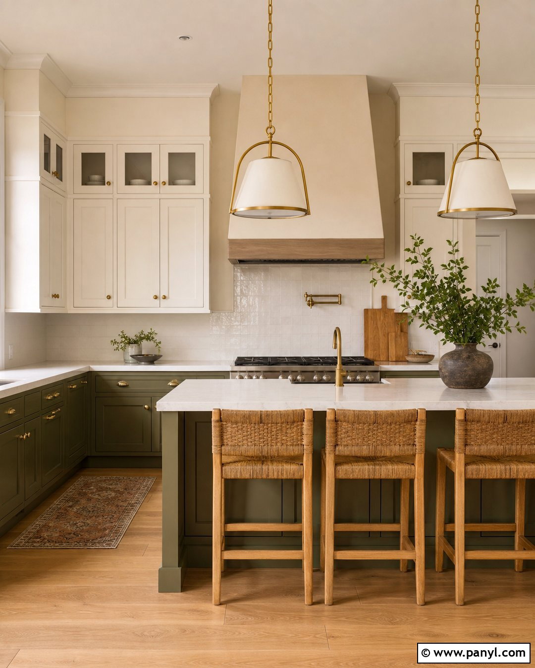 Beige Kitchen Walls With Two-Tone Cabinets - 35 beige kitchen walls