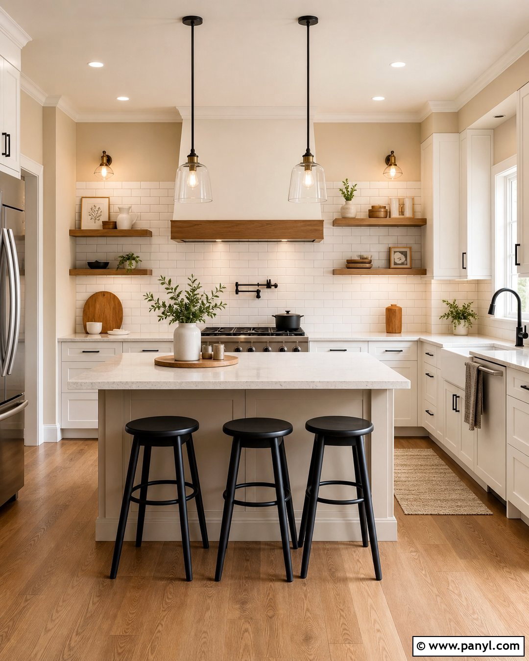 Beige Kitchen Walls With White Subway Tile - 35 beige kitchen walls