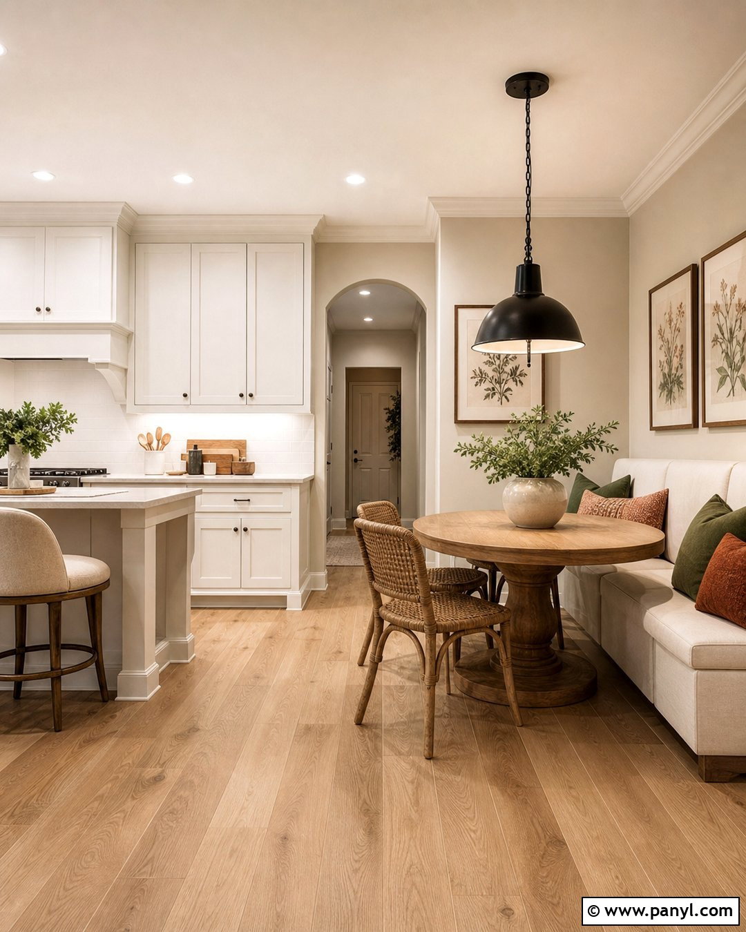 Beige Kitchen Walls With a Breakfast Nook - 35 beige kitchen walls