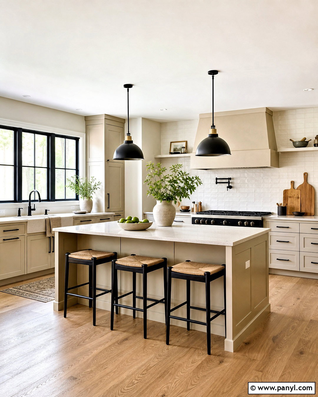 Beige Kitchen With Black Accents - 20 beige kitchen ideas