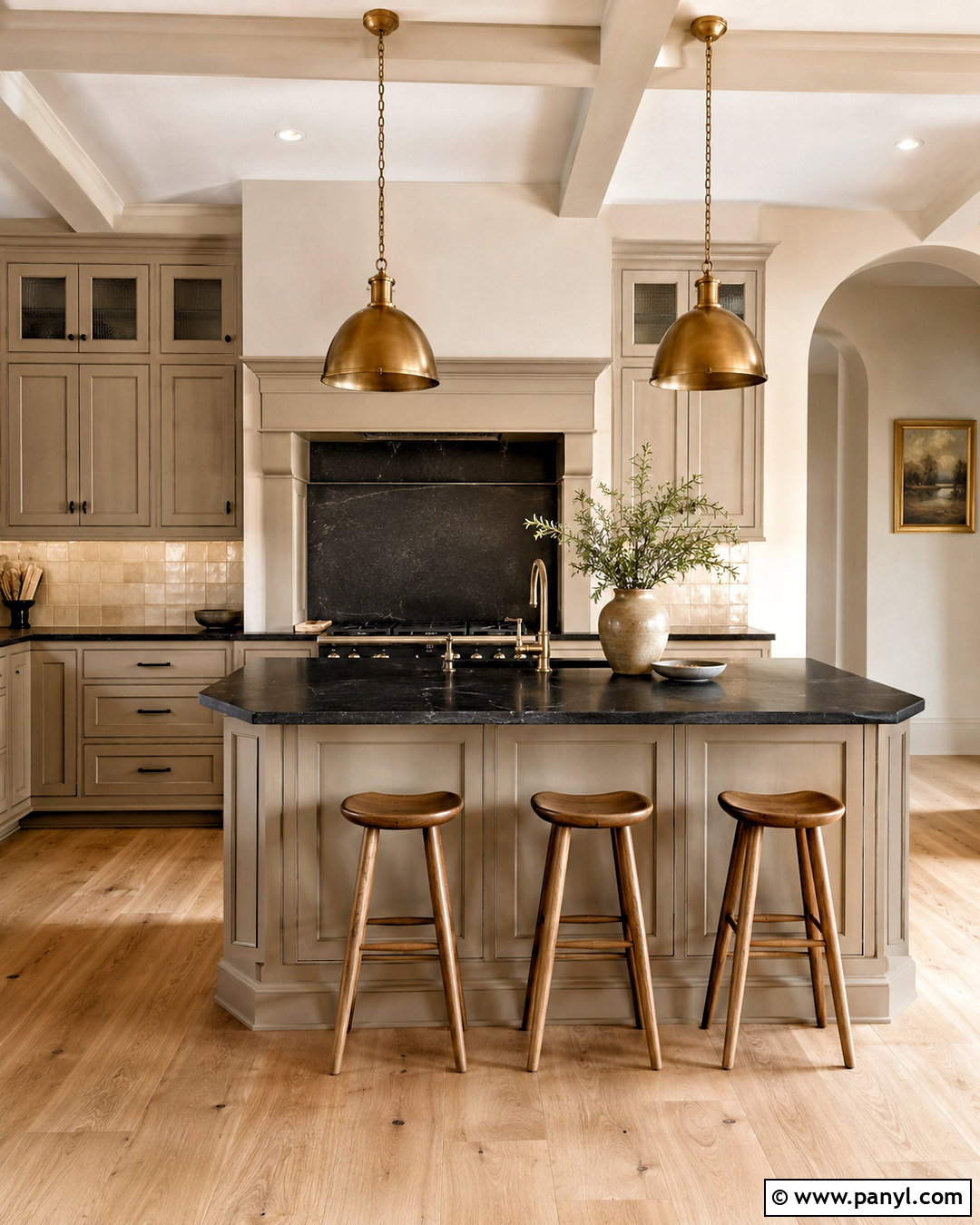 Beige Kitchen With Black Countertops - 20 beige colour kitchen ideas
