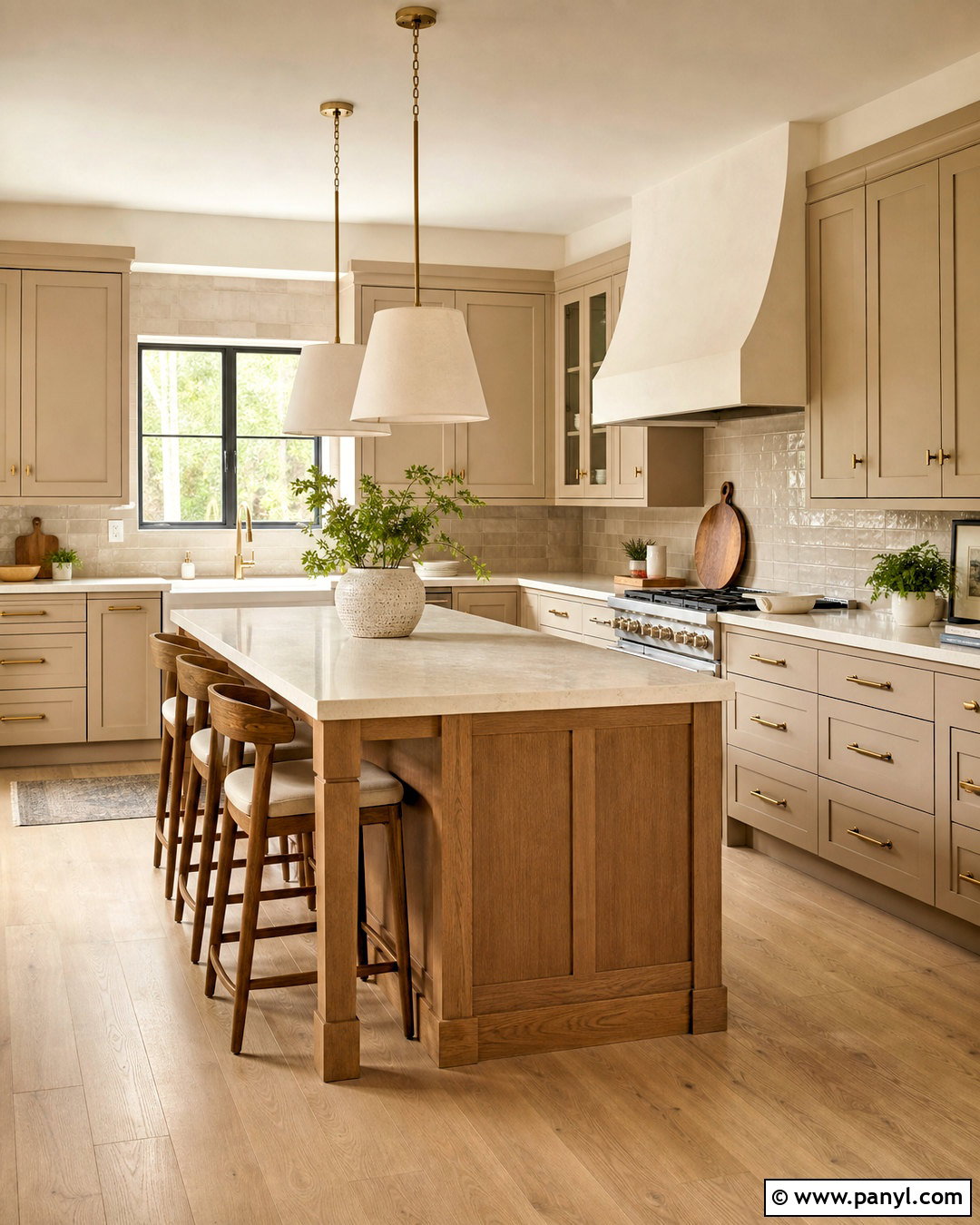 Beige Kitchen With Brass Hardware - 20 warm toned kitchen ideas
