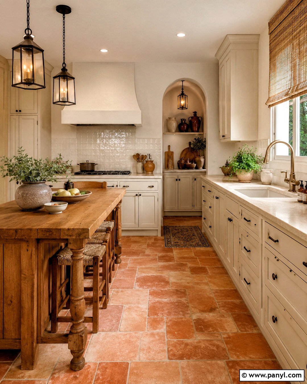 Beige Kitchen With Terracotta Floor Tiles - 20 beige colour kitchen ideas