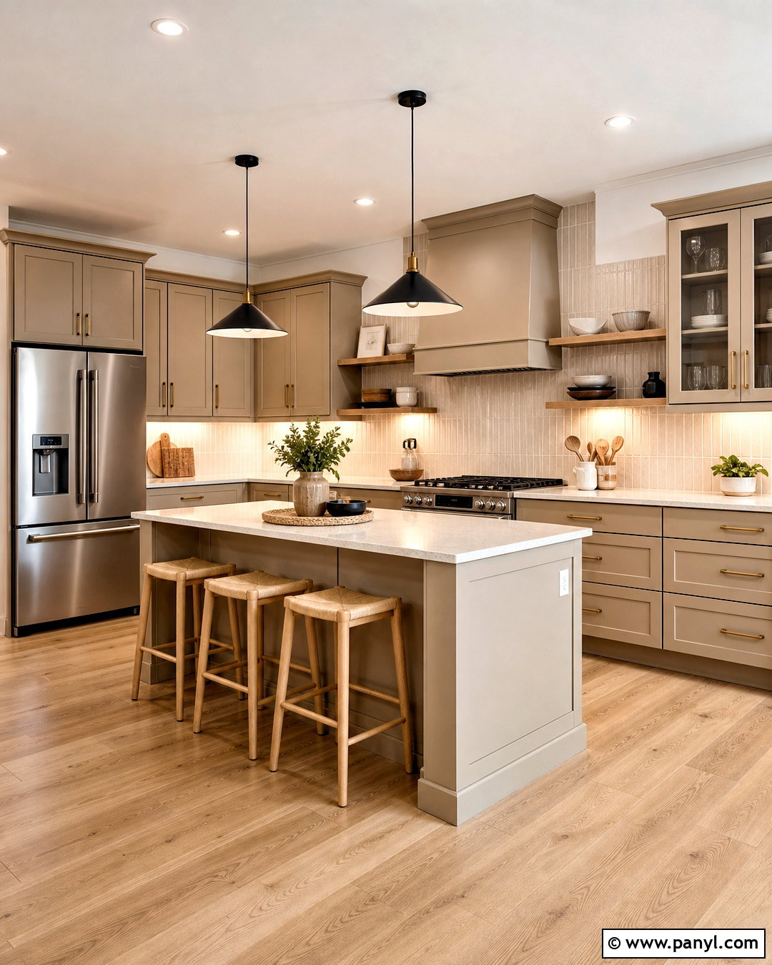 Beige L-Shaped Kitchen - 20 beige kitchen ideas