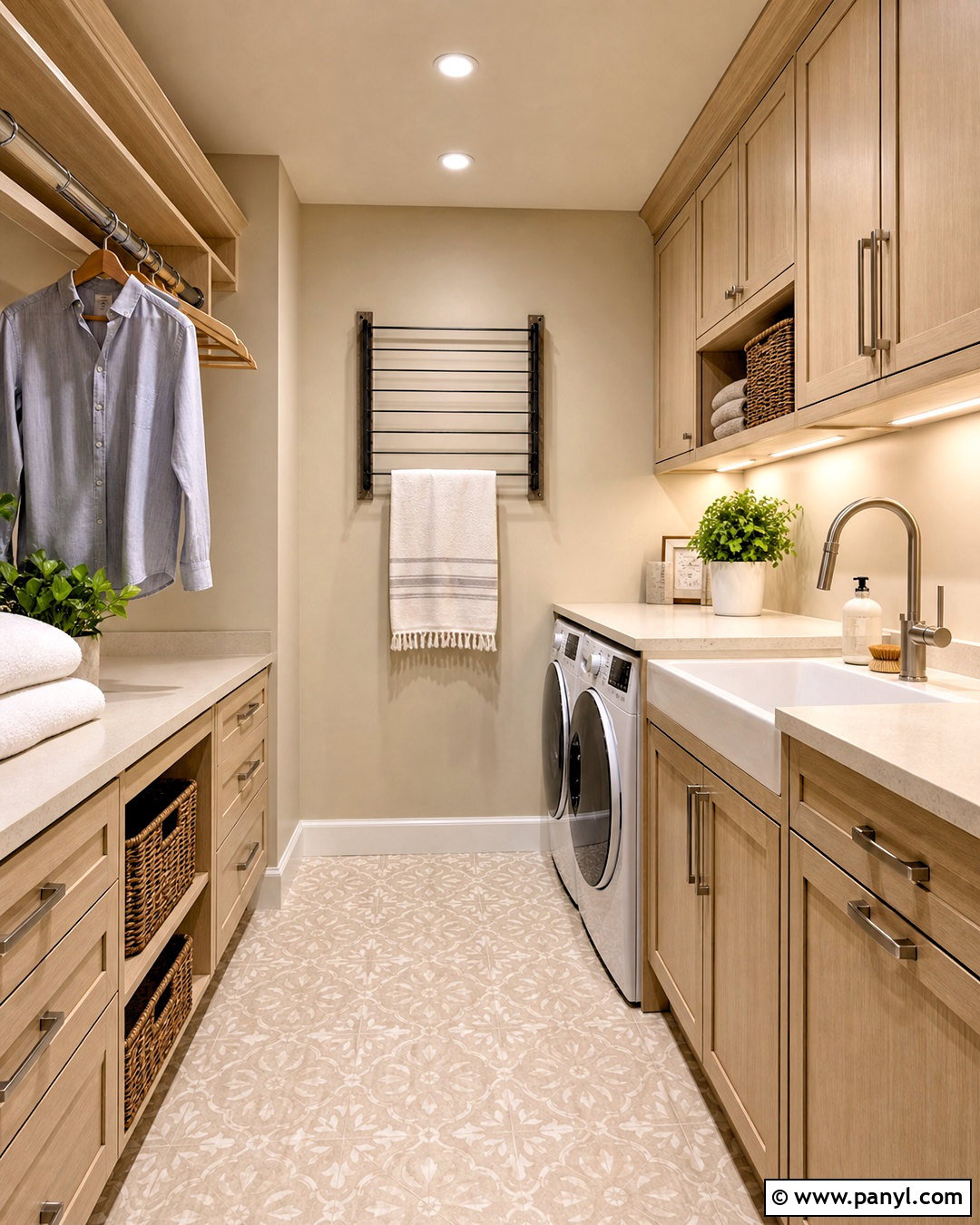 Beige Laundry Room With Wood Cabinets - 20 beige colour room ideas